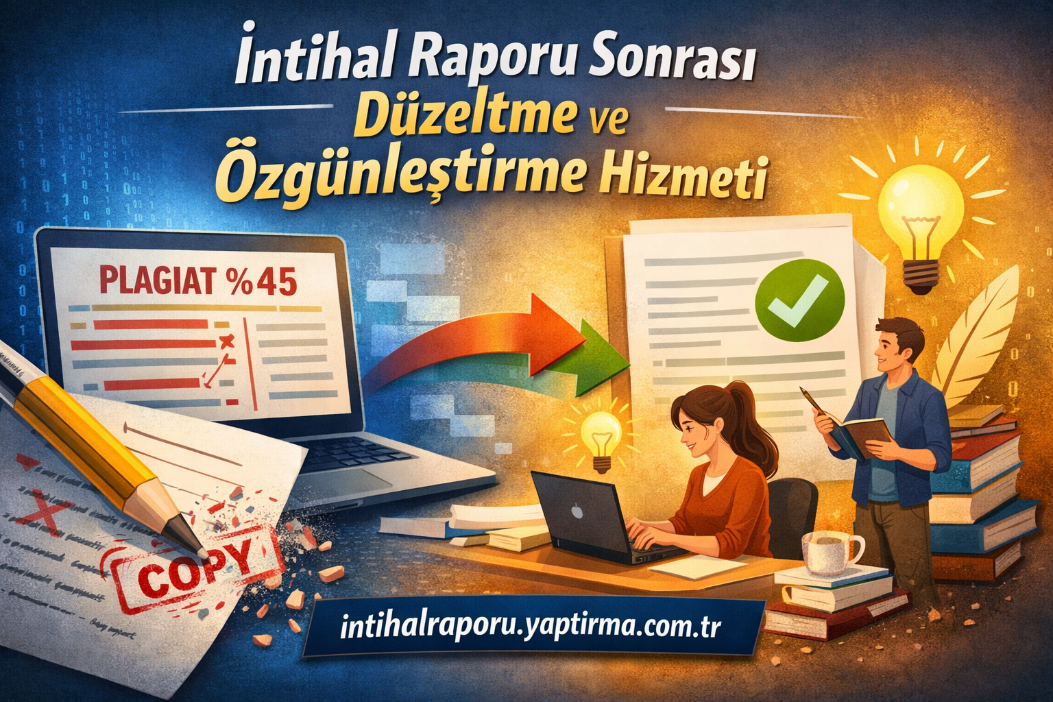 İntihal Raporu Sonrası Düzeltme ve Özgünleştirme Hizmeti - Turnitin Raporu İstiyorum